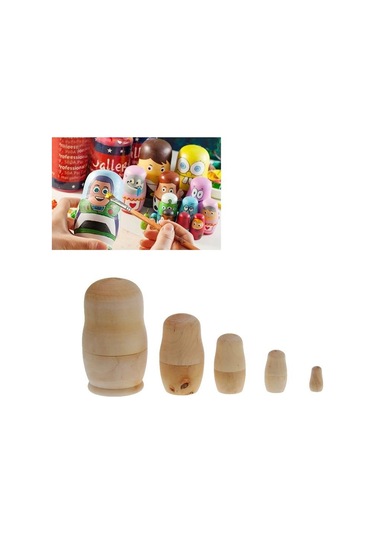 Yerleştirme Bebekleri Ahşap Bitmemiş Matryoshka Benzersiz Hediye Ev Dekorasyonu