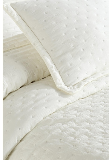 Elart Yatak Örtüsü 3 Parça Çift Kişilik Helena Ekru