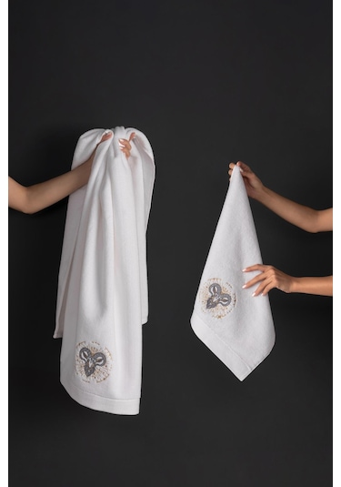 Varol %100 Microcotton Üst Kalite Havlu Seti Burç Nakışlı Koç-standart Koç Diğer