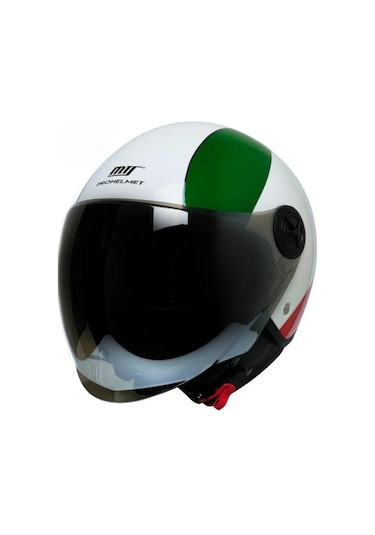 Mts Fx-101l İtaly Kask Beyaz - Yeşil - Kırmızı