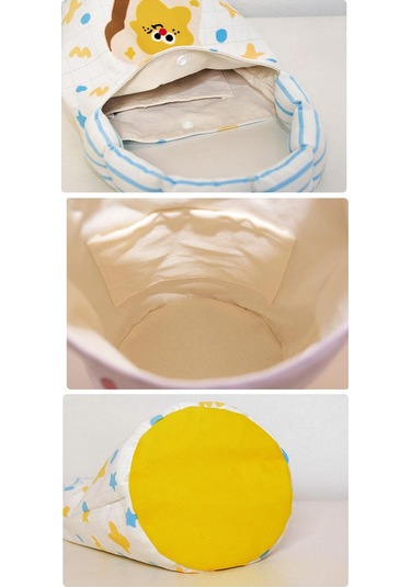 Homyl Kadın Kova Çantası Taşınabilir Çanta Günlük Sevimli Ekmek Deseni