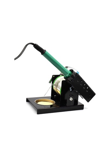 Siyah Havya Kalay Tel Standı 2'si 1 Arada Çok Fonksiyonlu Tutucu Makara Lehim