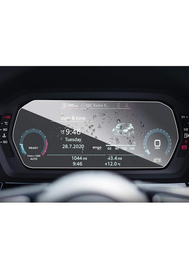 Audi S3 Mat Ekran Koruyucu 12.3 İnç Dijital Gösterge ' Sadece Ekran Koruyucu