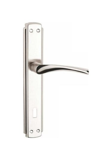 Nikel Saten Oda Kapı Kolu Ön Ve Arka Yüzü Olmak Üzere 2 Adet --- Takım