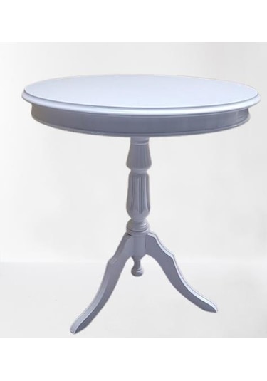 Fiskos Sehpa Eko 90502 Baba 3 Ayak 60cm Hareketli Mdf Tabla Parlak Beyaz El Yapım