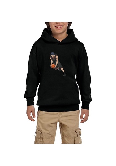 Zepplin Giyim Black Baller Anime Siyah Çocuk Kapşonlu Sweatshirt Siyah