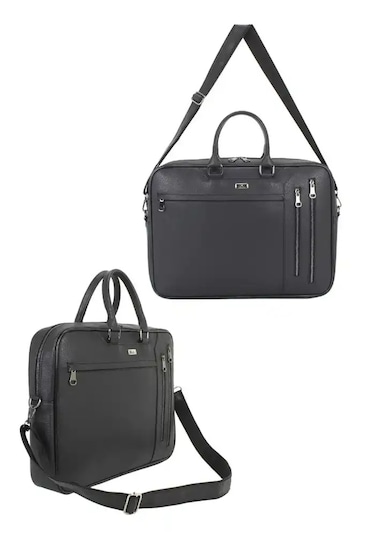 Case Club 17.3 İnç Omuz Askılı Unisex Laptop Evrak Çantası Taba