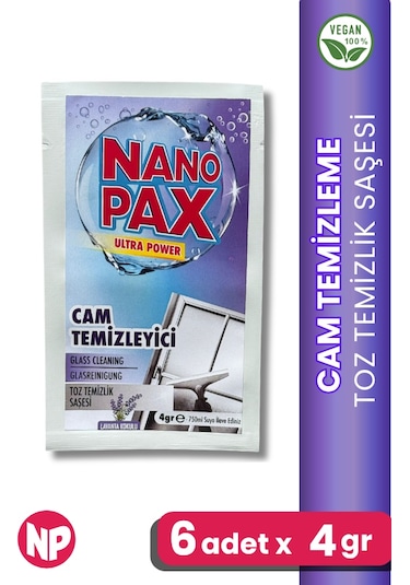 Cam Temizlik Toz Temizlik Saşesi 6 Adet X 4gr
