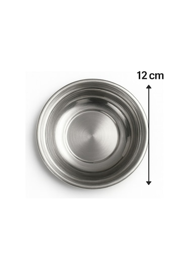 18/10 Paslanmaz Çelik Tabak Kase Seti 6 Parça,kahvaltılık,çerezlik,çeyizlik,12 Cm Tabak,reçel Sunum Gold