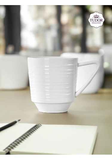 Tudor England Royal Circle 350 Ml Porselen Çay Fincanı, 2'li Set 418601057 Beyaz