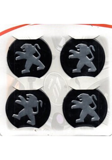 Peugeot Uyumlu Yedek Parça Siyah Alüminyum Yapıştırma Jant Göbeği 4lü 60mm