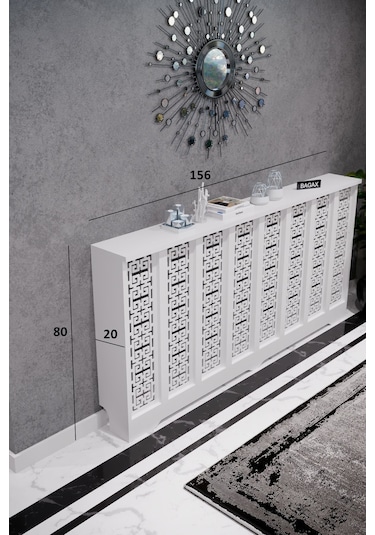 Karatay Model Beyaz Renk 156 CM Petek Kaplama Dresuar Çok Renkli