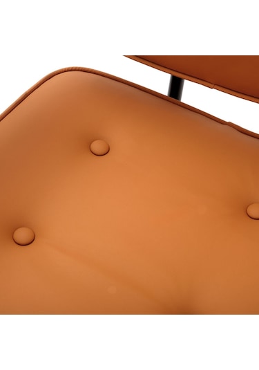 Button Çalışma Sandalyesi S.deri - Koyu Hardal 62x77-87x60 Cm Hardal