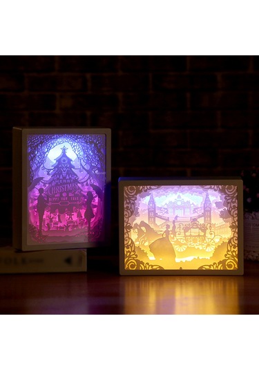 Xiyyadms 3d Kağıt Oyma Gece Lambası - Led Işıklı Dekoratif Masa Lambası Diğer