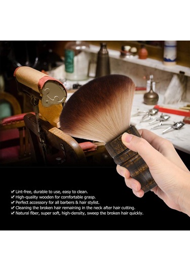 Büyük Boyunlu Toz Fırçası Yumuşak Berber Yüz Temizleme Saç Fırças