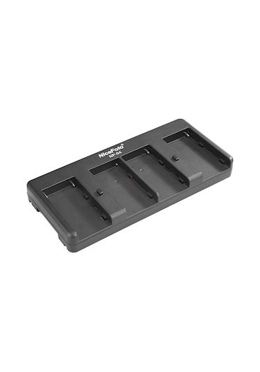 Lemestar V-mount Batarya Adaptörü - 4 Adet Np-f Serisi Batarya Dönüştürücü, Led Işık Ve Monitör İçin, Devre Korumalı