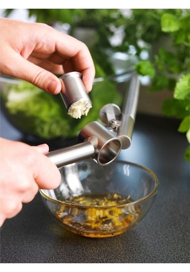 Paslanmaz Çelik Sarımsak Ezici Koncıs Sarımsak Ezici 16 Cm