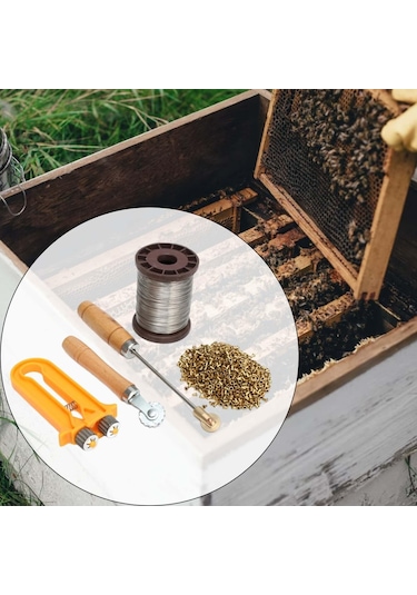 Homyl Arı Kovanı Çerçeve Tel Alet Seti Bahçe Arıcı Yard