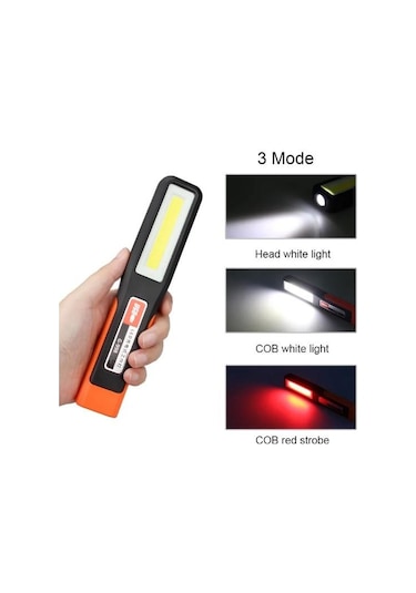 Gold Orion or-998 Ayarlanabilir Mıknatıslı  Şarjlı Lamba Siyah