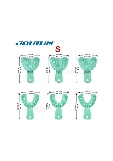 6 Adet/takım Diş Ölçü Plastik Tepsi S/m/l Diş İmplant Tepsisi Tam Ağız Çıkarılabilir Kısmi Kalıp Tepsisi Katlanması Kolay 2