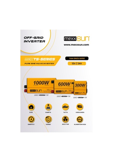 İnges - Mexxsun 24 Volt 1000 Watt Tam Sınus Inverter Karavan Bağ Evi 220 Volt Çevirici İnvertör
