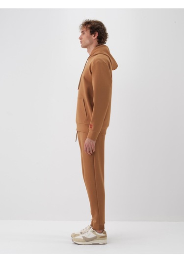 Camel Pamuk Dokulu Regular Fit Sweat Pantolon 380186 Camel