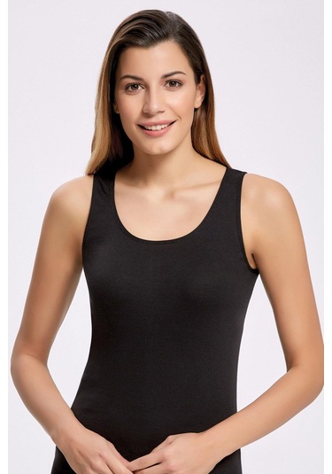 İlke Kadın Mat Biyeli Geniş Askılı Atlet 2002 - 6 Adet 001