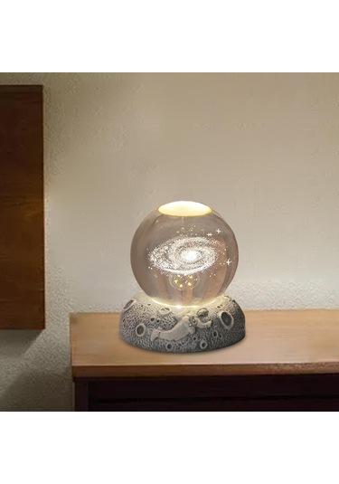 Homyl Yatak Odası Oturma Başucu Için Kristal Top Gece Lambası Samanyolu Çok Renkli