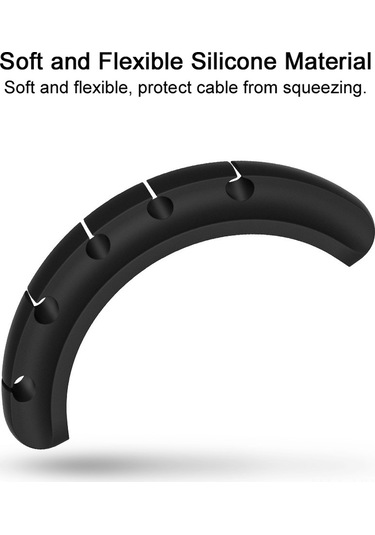 Honmex Silikon Kablo Düzenleyici 7 Delikli Masa Üstü Kablo Sabitleyici Tutucu