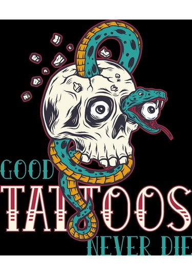 Kurukafadan Çıkan Yılan Sticker 10x10 Cmrenkli Sticker