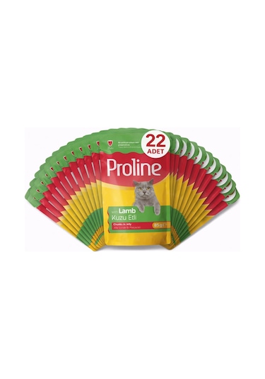 Proline Pouch Kuzu Etli Yaş Kedi Mama 22 X 85 Gr