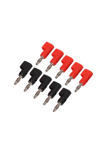 Moveevo 4mm Sıvama Olmayan Elmas Tipi Muz Soketi, Yığılabilir, 24a Akım, Bakır-gümüş Malzeme, Kırmızı-siyah 5 Set J.10026 25