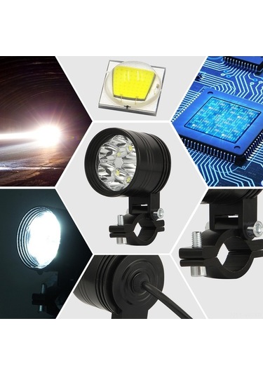 Ebitda 60w Super Parlak Motosiklet Farı - 3 Modlu, Su Geçirmez, Kolay Montaj Yeni Tasarım