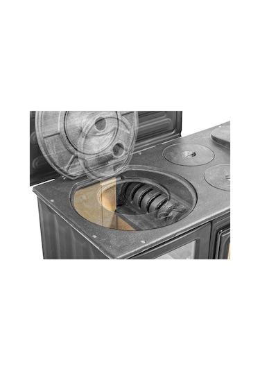 Erendemir Kuzine Em804B-T-P Tuğlalı Pik Ayaklı Şömine