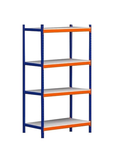 Rafburada Rafburada® 4 Katlı Depo Rafı. 150-300 Kg Taşıma Kapasiteli Hafif