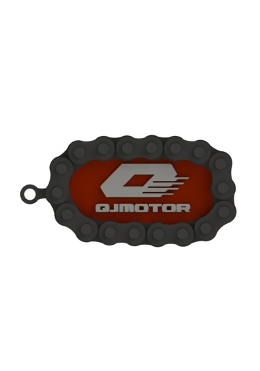 Qj Motor Zincir Detaylı Anahtarlık Kırmızı
