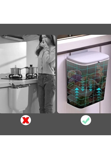 Maoyaya 7/9l Duvara Monte Çöp Tenekesi Ev Arpa Çöp Kutusu Asılı Banyo Çok Renkli Çok Renkli