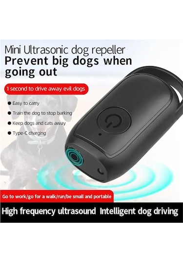 Jialan Mini Ultrasonik Köpek Kovucu Usb Şarj Edilebilir Köpek