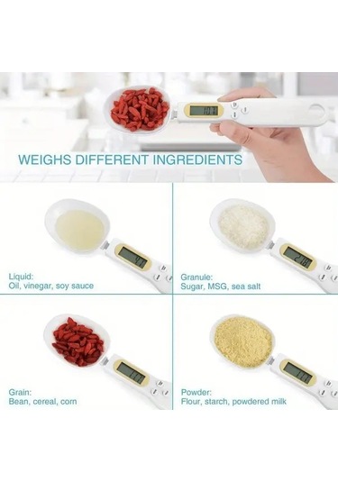 Cordial 500g/0.1g Dijital Mutfak Kaşığı Tartısı Lcd Ekran Siyah 1 Adet Siyah-