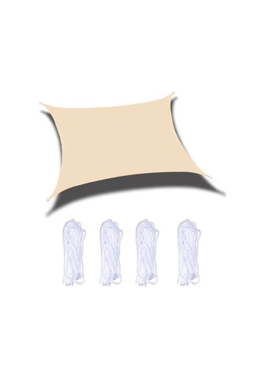 Rogfer Açık Bahçe Sunshade Yelken Su Geçirmez Anti-uv Gölgelik, Boyutu: 2.5m X 2.5m Yellow , Size:2.5m X 2.5m Kırmızı Kırmızı