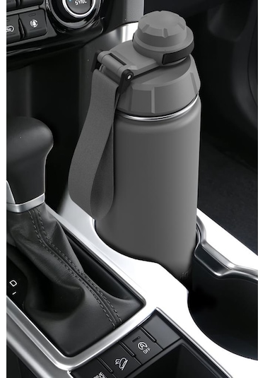 Stevig 1 Hand Leak-proof Sızdırmaz Çelik Termos 500 Ml Grey St-209