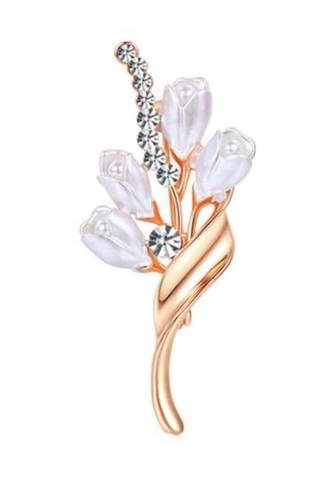 Mufunye Kadınlar İçin Zirve Pırlanta Gül Desenli Broş - Anti-kayma Tasarımıyla Kıyafet Sabitleyici Ve Stili Artıran Aksesuar Çok Renkli