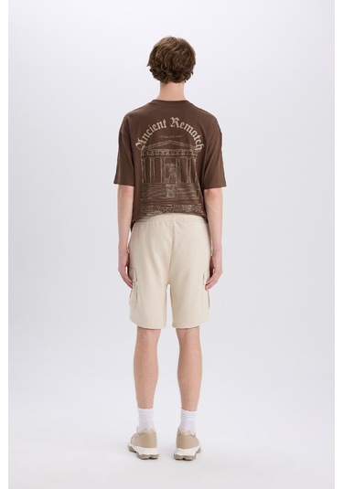 DeFacto Regular Fit Beli Bağcıklı Kargo Cepli Şort D9494AX25SMBG766