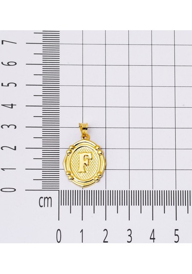 Bilezikci 14 Ayar İtalyan F Harfi Kolye Ucu Kuımy14k28894