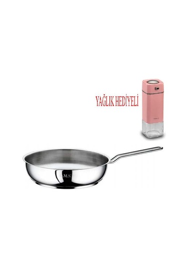 Çelik Tava 20x5 Cm Ve Cam Yağlık Gri