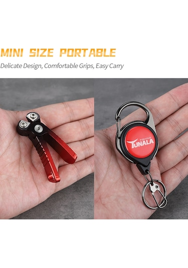 Mufunye Alüminyum Allüvyum Balık İpi Kesici Seti - Gergin İpi Kolayca Keser, Geri Çekilebilir Anahtar Zinciri İle Bel/çanta Tutucu - Hafif Ve Dayanıklı Balıkçılık Gereci