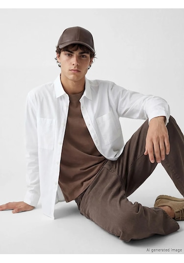 Lc Waikiki Beyaz Loose Fit Oxford Erkek Gömlek