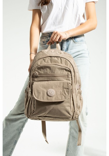 Lüx Krinkıl Kumaş Lise Ve Ortaokul Sırt Çantası, Krinkıl Okul Çantası Turkuaz