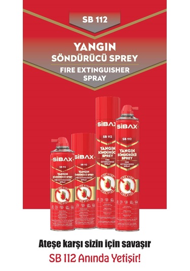 Sibax Sb112 Yangın Söndürme Spreyi 600 Ml