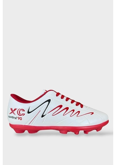 Erkek Krampon Dişli Futbol Ayakkabısı Beyaz - Kırmızı Beyaz - Kırmızı